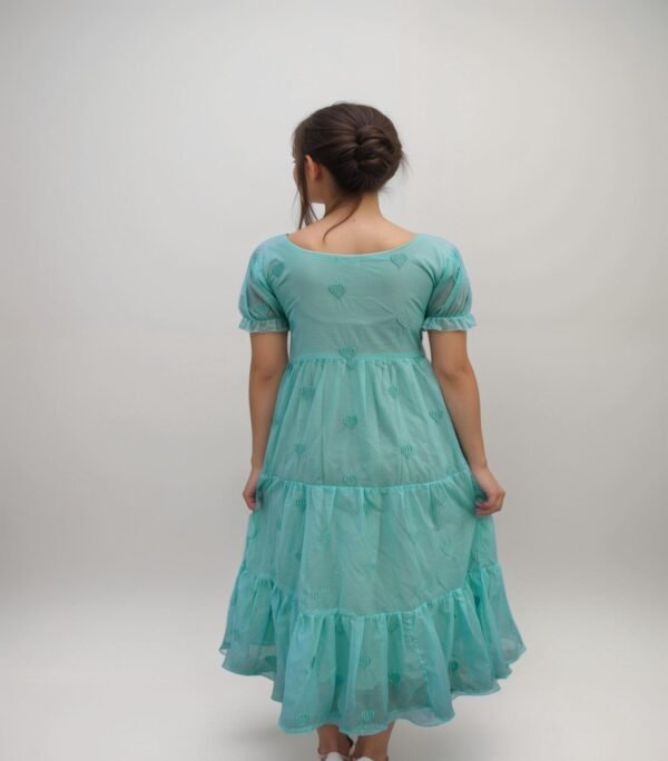 Heart Embroidery Maxi Blue - Image 3