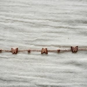 Rosegold Butterfly Chain Bracelet