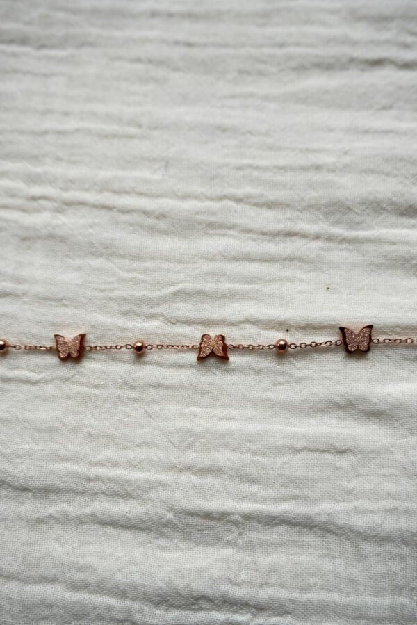 Rosegold Butterfly Chain Bracelet