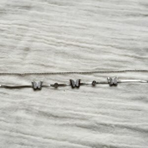 Butterfly Two Layer Chain Bracelet