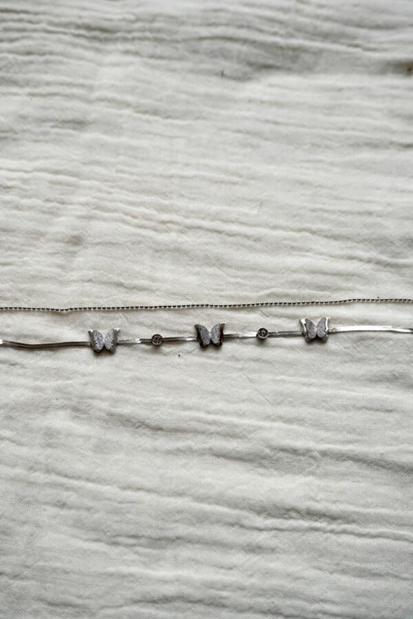 Butterfly Two Layer Chain Bracelet
