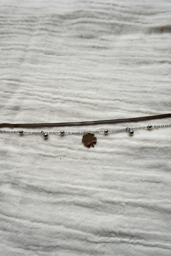 Silver Two Layer Chain Bracelet