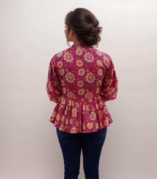 Pink Peplum Top - Image 3