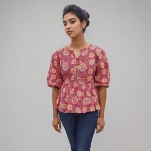 Pink Peplum Top