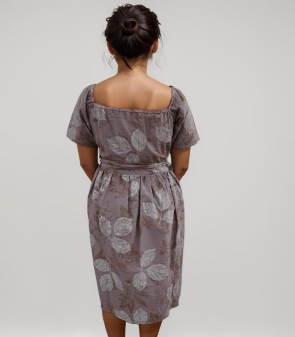 Leaf Printed Dress - Image 3