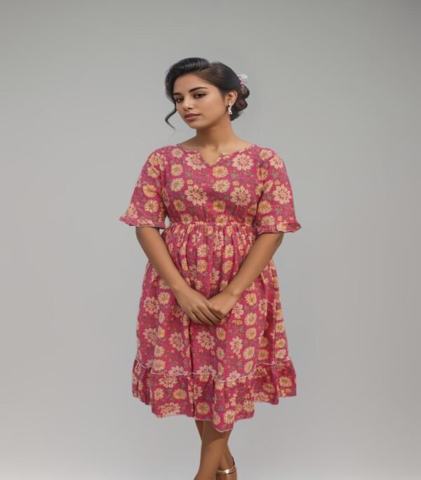 Pink Kantha Dress