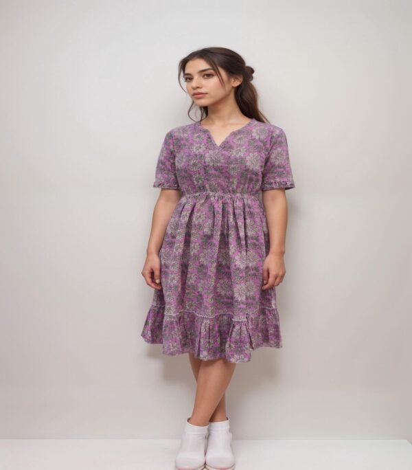 Purple Kantha Dress