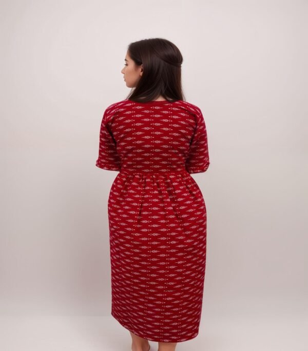 Red and White Butta Maxi - Image 3